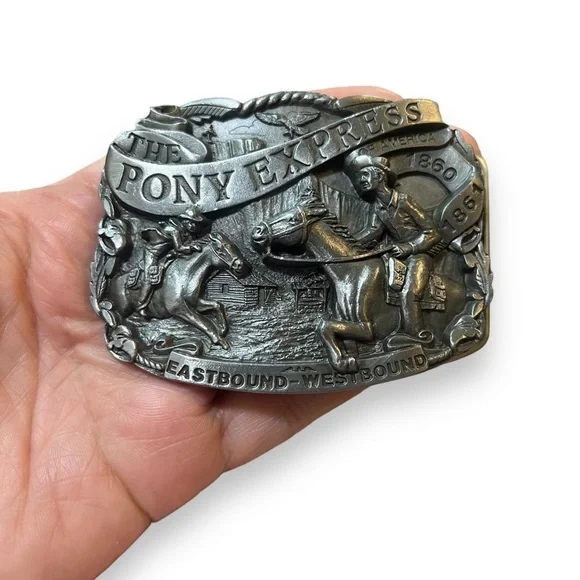 Vintage Dart Pony Express Collector’s Edition Pewter Belt Buckle - Picture 9 of 12